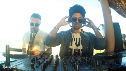 MICKEY DASTINZ ft. JAY K saxophonist at Sunset Ashram Cala Comte Ibiza  © www.Allaboutibizatv.net