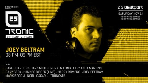 Joey Beltram DJ set – Tronic 25th Anniversary | @Beatport Live