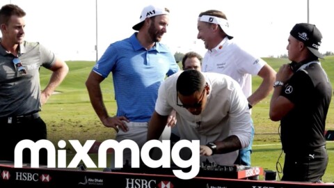 Reggie Yates DJing with golf stars at Abu Dhabi HSBC Championship