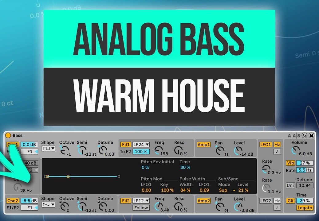 How to Make a Bass Sound for in Analog – Warm House Vibes | Ableton Live Tutorial