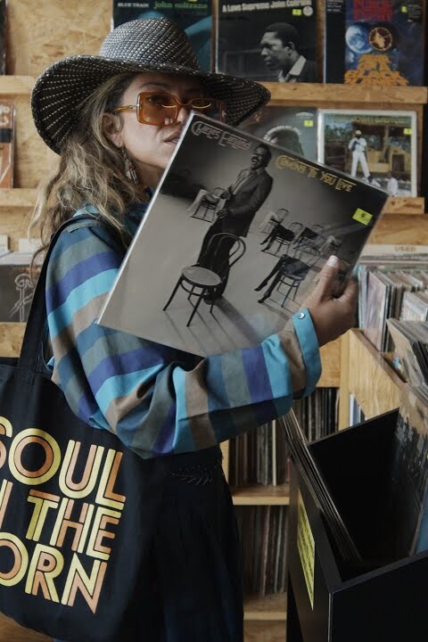 Natasha Diggs Shops For Funk, Disco & Soul At Lucky Records, Miami