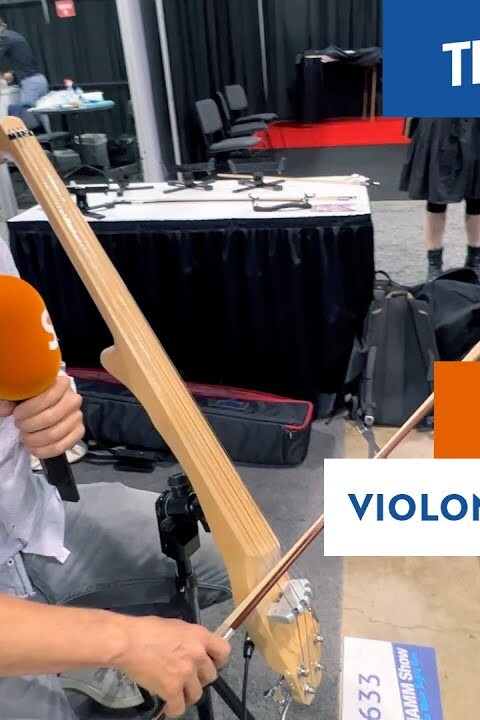 [NAMM 2022] 3DVARIUS : VIOLONCELLE ÉLECTRIQUE avec pied et rotule de positionnement