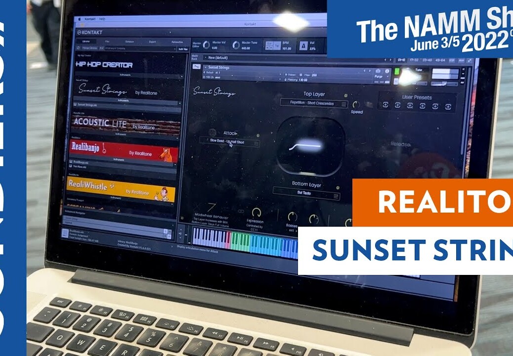 [NAMM 2022] REALITONE SUNSET STRINGS : Des violons hollywoodiens avec des articulations originales