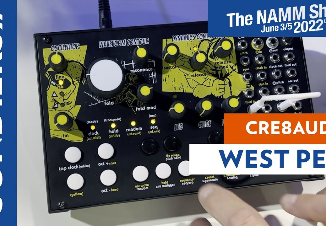 [NAMM 2022] CRE8AUDIO WEST PEST : Semi-modulaire West Coast avec arpégiateur et séquenceur