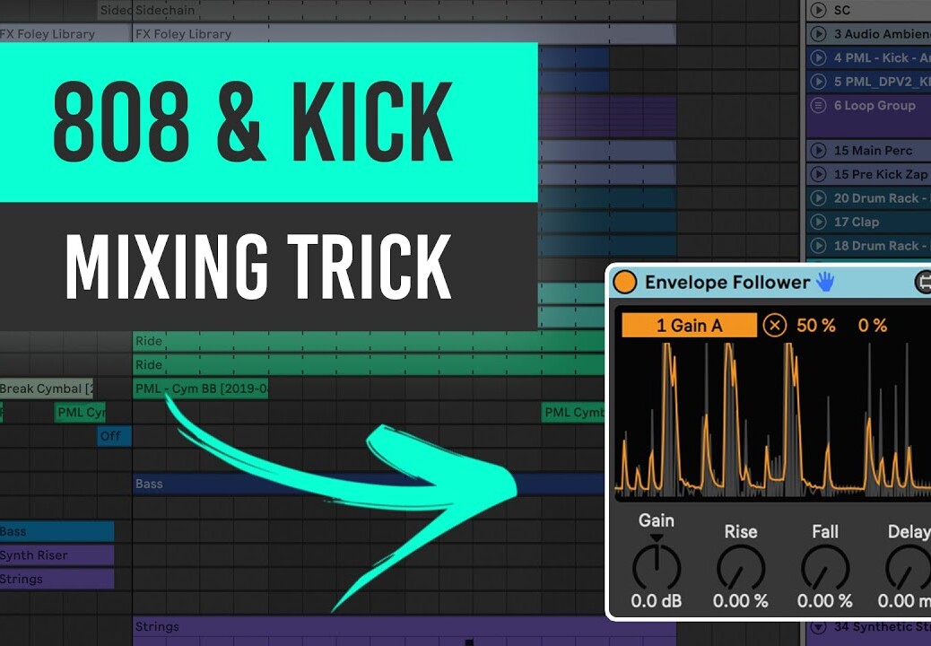Mixing 808s & Kicks with Envelope Follower | Ableton Live Tutorial