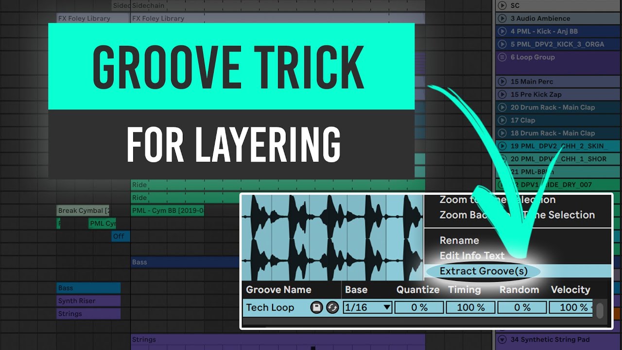Extract Grooves Trick - Swing Consistency | Ableton Tutorial - Virtual ...