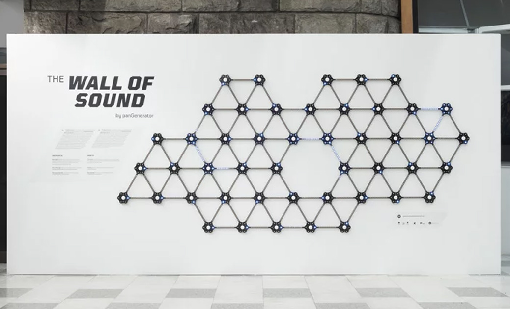 the wall of sound by panGenerator makes electronic music from your voice – Designboom