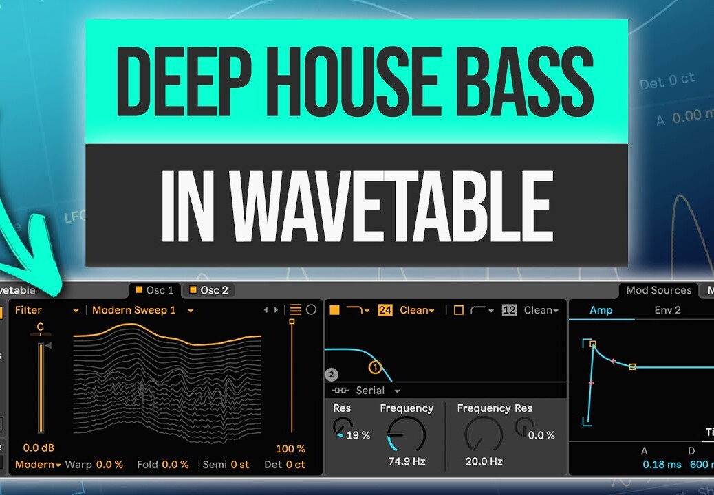 How to Make a Deep House Bass in Wavetable | Beginner Ableton Tutorial