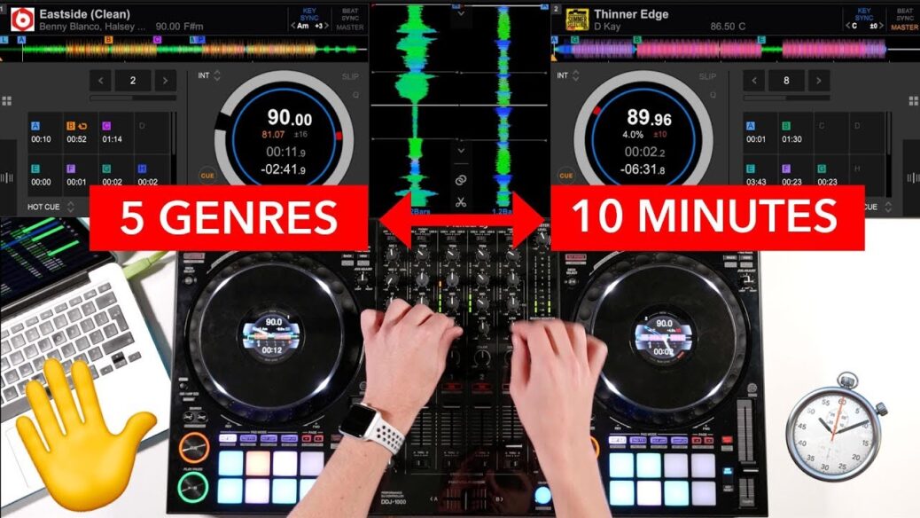 5 Genres in 10 Minutes (Mixing & Transition Ideas) Pioneer DDJ 1000